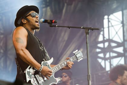 D'Angelo, durante un show de 2012