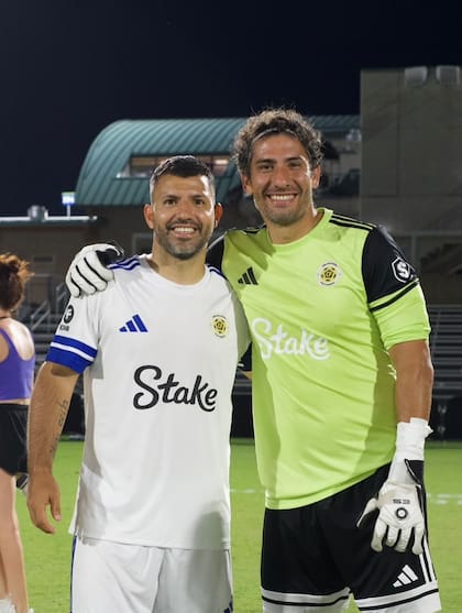 D'Angelo y Kun Agüero, hace unas semanas, en la Copa Potrero