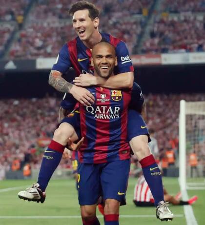 Dani Alves y Messi compartieron una época dorada en Barcelona