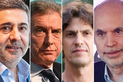 Daniel Angelici, Mauricio Macri, Martín Lousteau y Horacio Rodríguez Larreta