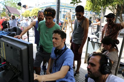 Daniel Burman dirigiendo "El rey del Once"