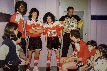 Daniel Garnero junto a Andrés Calamaro, Luis Islas y Palomo Usuriaga