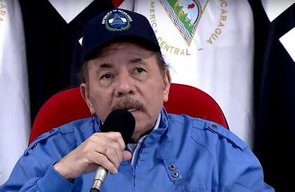 Daniel Ortega durante el mensaje al país donde se refirió a las deportaciones