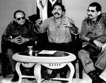 Daniel Ortega en una foto del 30 de diciembre de 1989, cuando comandaba un gobierno revolucionario