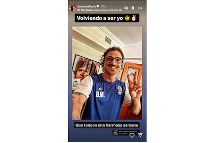 Daniel Osvaldo llevó tranquilidad a sus seguidores con una foto en su cuenta de Instagram