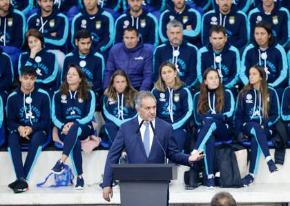 Daniel Scioli durante su discurso