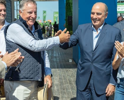 Daniel Tillard, junto con Guillermo Francos, en Expoagro