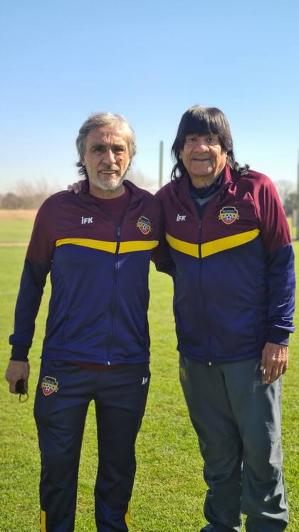 Daniel Valencia y Luis Ludueña, en una foto que el primero compartió hace dos años; fueron socios de una mitad de cancha memorable de Talleres