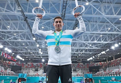 Daniel Villafañe, medalla de plata en anillas gimnasia artística