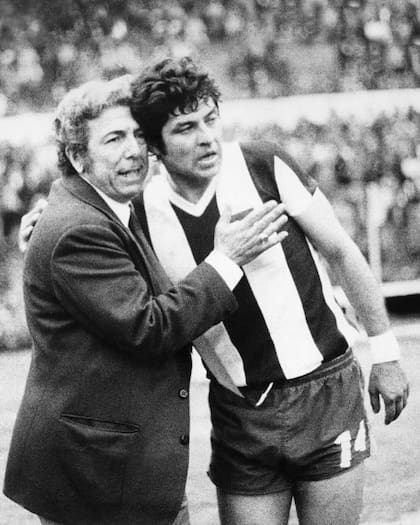 Daniel Willington, con Ángel Labruna, que lo dirigió en Talleres