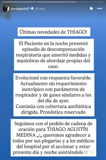 Daniela Celis también explicó qué fue lo que pasó con Thiago Medina durante la noche del martes