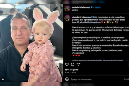  Daniela Christiansson le dedicó tiernas palabras a Maxi López (Foto Instagram @danielachristiansson)