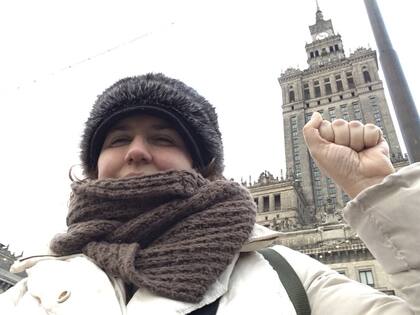 Daniela en uno de los viajes que hizo después de su autotrasplante.