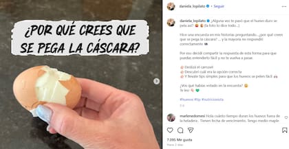 Daniela Lopilato explicó la mejor técnica para hacer un huevo duro