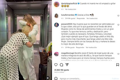 Daniela Tapia retornó sana y salva a Colombia y se reencontró este domingo con su mamá y su mascota