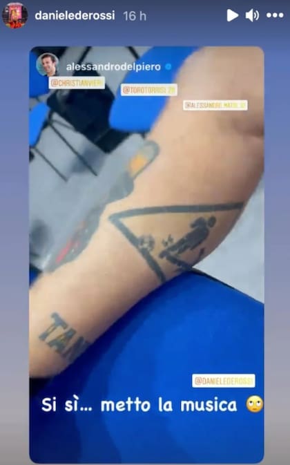 Daniele De Rossi lució un tatuaje "a lo Boca"