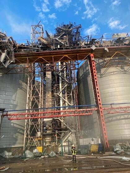 Daños en el puerto de Chornomorsk