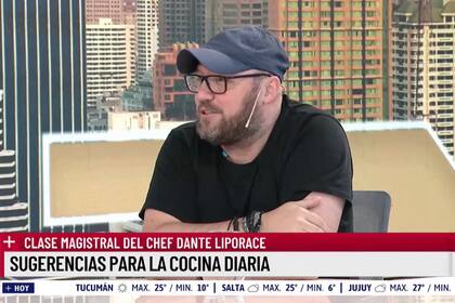 Dante Liporace LN+ dando tips para cocinar platos tradicionales