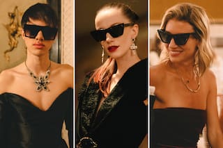 Dante Ortega fue "la novia" en el desfile de Santiago Artemis en el Palacio Paz