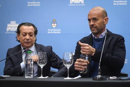 Dante Sica (Producción) y Guillermo Dietrich (Transporte), en conferencia