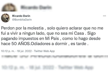 Darín aclaró que no se fue a vivir a Uruguay (Foto Instagram @gimenezsuok)