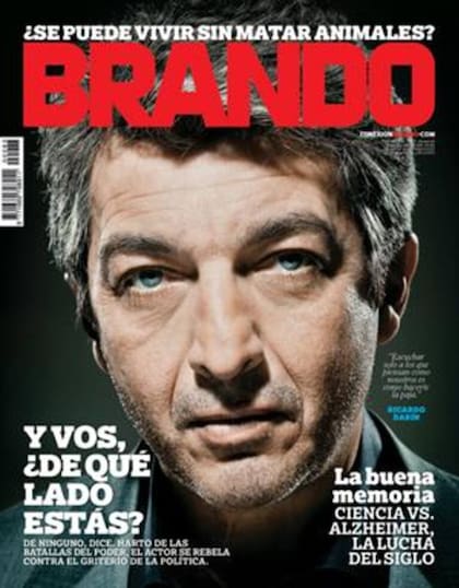 Darín, en la tapa de la revista Brando (2013)