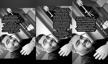 Darío Barassi detalló que las dos cirugías progresan de manera positiva, a excepción de que padecería una infección o una reacción alérgica en el ombligo