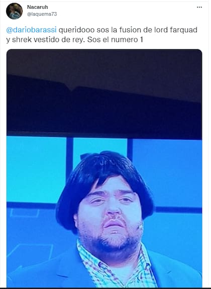 Darío Barassi se puso una peluca negra y llovieron los memes