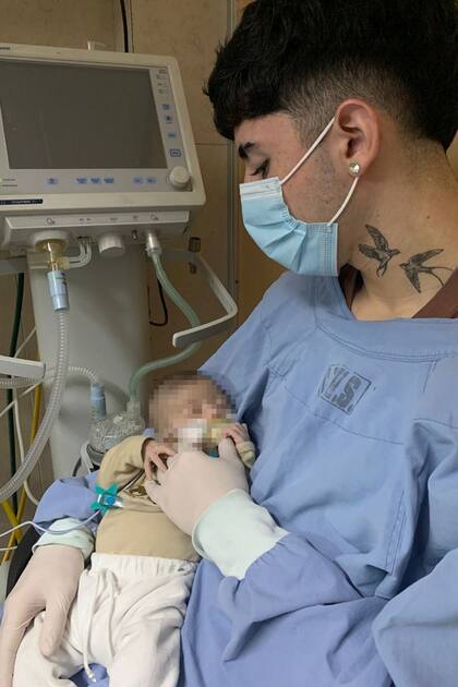 Darío Benavídez con Gio