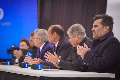 Dario Martínez en el yacimiento Loma Campana en Vaca Muerta, provincia de Neuquén, en la puesta en marcha de la construcción del gasoducto “Presidente Néstor Kirchner"