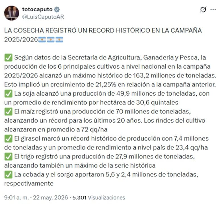 El agro recibió una nueva señal de alivio y proyecta avanzar hacia un esquema sin retenciones