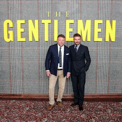 David Beckham también fue de la partida y acompañó a su amigo Guy en una noche muy especial para el cineasta.