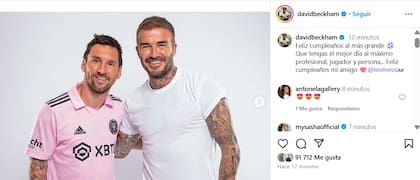 David Beckham y el afectuoso saludo a Messi