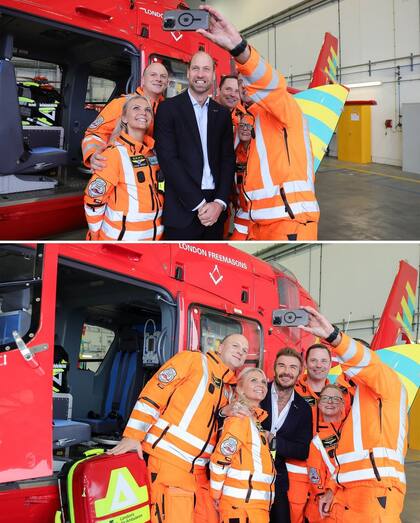 David Beckham y el príncipe Guillermo se mostraron juntos en una acción solidaria