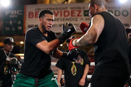 David Benavidez, durante su preparación para el combate ante Gilberto "Zurdo" Ramírez