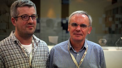 David Blishen y Ewen MacAskill en Buenos Aires