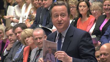 David Cameron en el Parlamento