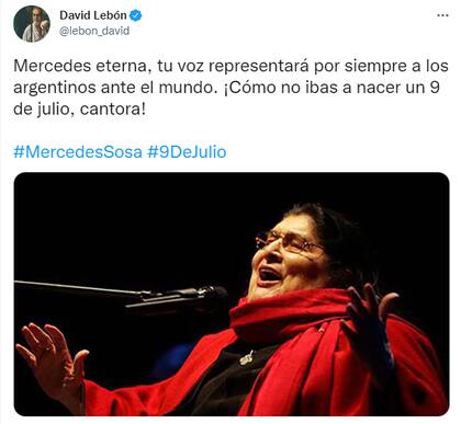 David Lebón recordó a Mercedes Sosa en el día de su natalicio (Foto: Twitter @lebon_david)