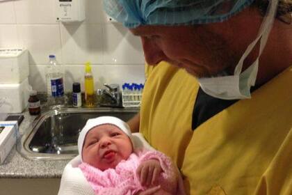 David Nalbandian y su hija Sossie