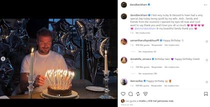 David recibió su cumpleaños con sus seres queridos