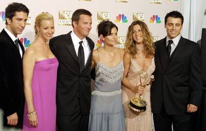 David Schwimmer, Lisa Kudrow, Matthew Perry, Courteney Cox, Jennifer Aniston y Matt LeBlanc, el elenco completo de Friends