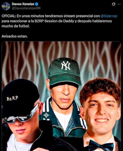 Davoo Xeneize y Bizarrap compartieron un stream