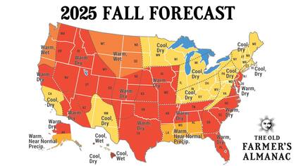 De acuerdo con el Old Farmer’s Almanac, se pronostica que el otoño de 2025 en el noreste de Estados Unidos será más frío y seco de lo habitual