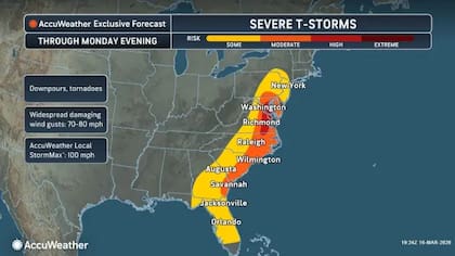 De acuerdo con los registros de ayer, Accuweather alertó sobre la situación climática en Florida (Foto: accuweather)