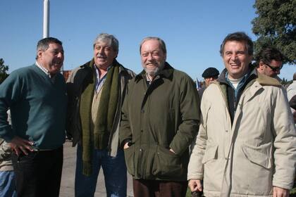 Alfredo De Angeli, Eduardo Buzzi, Luis Miguel Etchevehere, y Hugo Luis Biolcati en tiempos de la resolución 125