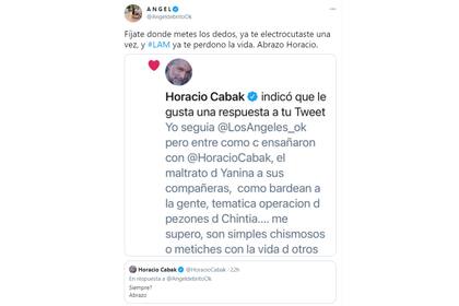 de Brito sumó una nueva captura de un tuit de Cabak