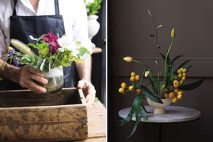 De distintos estilos, los arreglos florales permiten hacerle lugar en casa a los elementos de la naturaleza.
