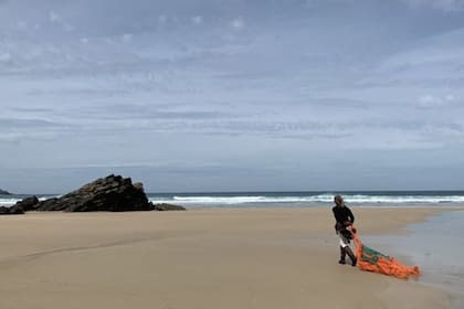 Tracey Williams limpia todos los días las playas donde vive