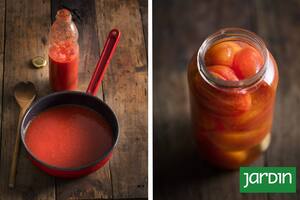 De generación en generación, los tomates de la abuela Emma hoy se hacen con cultivos de la huerta propia en Pan & Oliva.