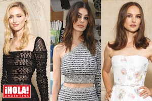 De izquierda a derecha: con looks de alto impacto, Beatrice Borromeo, Camila Morrone y Natalie Portman se robaron todas las miradas y dieron cátedra de estilo desde las primeras filas de los desfiles más cotizados.